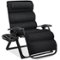 Best Choice Products - Oversized Zero Gravity Chair, Folding Recliner w/ Removable Cushion, Side Tray - Onyx Black-Front_Standard
