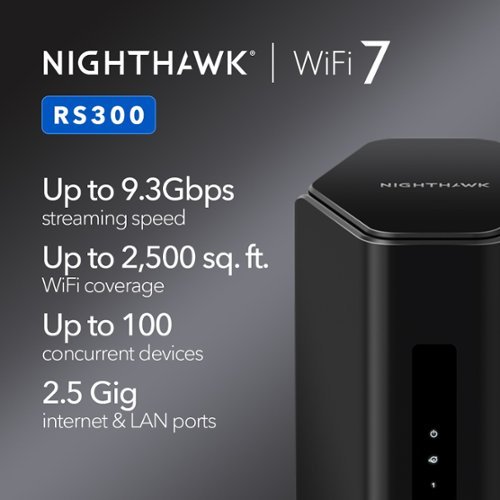 NETGEAR Wi-Fi 7 Router  Nighthawk BE9300 Tri-band  Router - Black WORLDWIDE DELIVERY