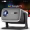 Aurzen - Smart Projector, Built-in Google TV, 4K Supported, 20W Visible Speakers, DoIby Audio, TOF Auto Focus, 500 ANSI Lumens - Black-Front_Standard