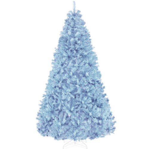 Best Choice Products - Artificial Christmas Tree, Unlit Pine Design w/Easy Assembly - Baby Blue-Front_Standard 