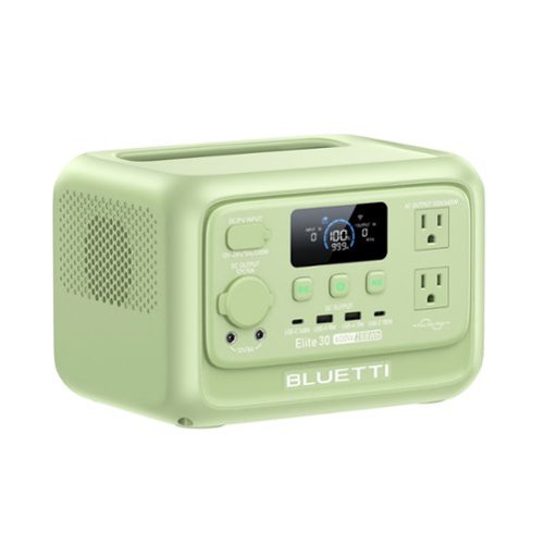BLUETTI - 600W Continuous/1500W Peak Output Power Station 288Wh Push Button Start LiFePO4 Battery Solar Generator for Outdoors - Green-Front_Standard 