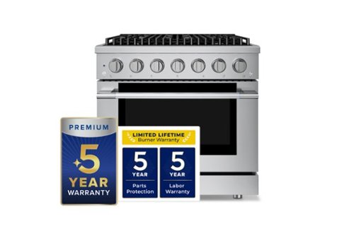 Hauslane - HausPro 36 in. 6 Burners (20,000 BTU) Freestanding Gas Range Range - Stainless Steel-Front_Standard 
