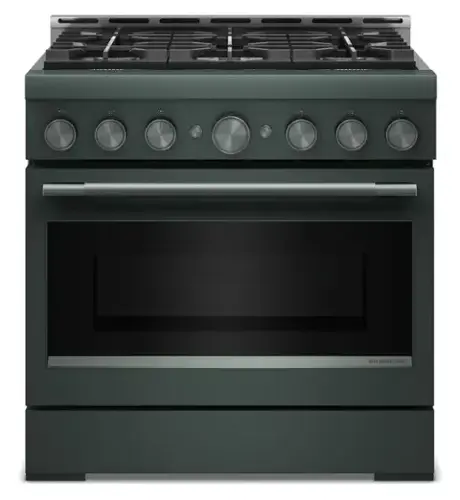 Front. KitchenAid - 5.1 Cu. Ft Commercial Gas Range with No Preheat Air Fry Mode and 6 Burner - Juniper.