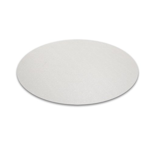 Floortex - Executive Circular Polycarbonate Floor Mat for Hard Floor 36 inches - Clear-Front_Standard 