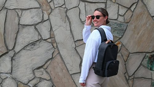 PKG Robson 12L Recycled Crossbody Bag for 14 Laptop - Dark Grey/Tan BUY IN SAUDI ARABIA
