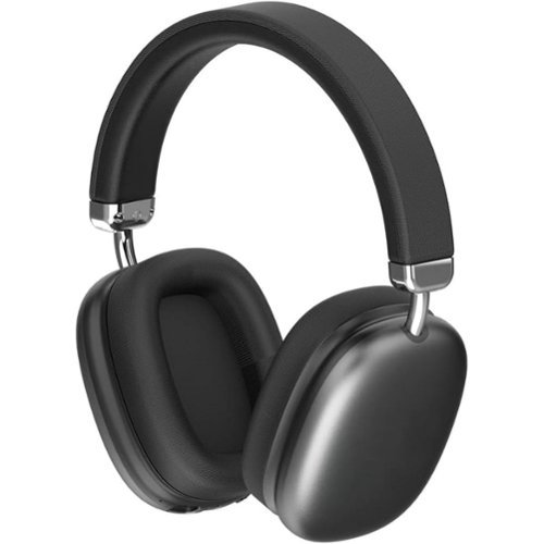 VEAT00L - Wireless Bluetooth Headphones,40 Hrs Playtime Wireless Over-Ear Headphones,4 Mics ENC Noise Cancelling for Clear Calls - Black-Front_Standard 