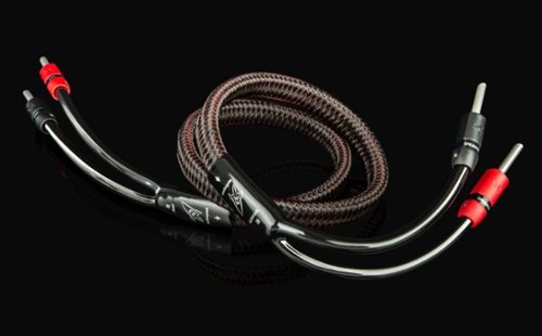AudioQuest Rocket 33 Single BiWire 16' Analog Speaker Cable w/ SureGrip 300 Connectors with Banana to Banana Connectors - Red on Black GLOBAL SHIPPING