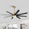 Breezary - 65-Inch Ceiling Fan with 8 ABS Blades, 6-Speed DC Motor, Remote Control with Timer, 2 Downrods, Light/No-Light Options - Gold and Black (With Light)-Front_Standard