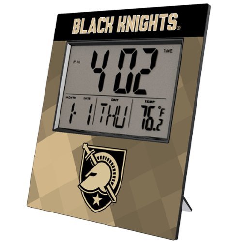 Keyscaper - Army Black Knights Color Block Digital Desk Clock - Multicolor-Front_Standard 