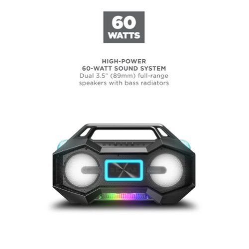 ION Audio Party Rocker Go high-Power Boombox with Party Starter Lights - Black BUY IN SAUDI ARABIA