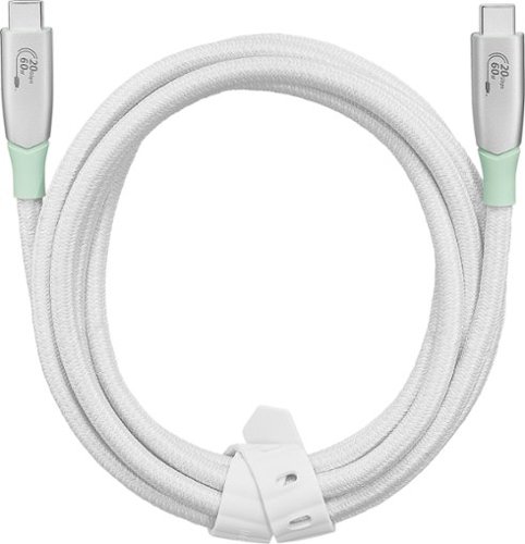 Insignia™ 7' USB-C to USB-C Braided Charge-and-Sync Cable with High-Speed Data Transfer - White WORLDWIDE DELIVERY