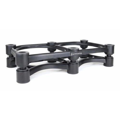 IsoAcoustics - Iso-430 17" x 9" Speaker Isolation Stand with Tilt Adjustment - Each - Black-Front_Standard 