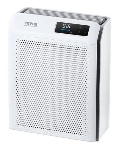 VEVOR - Air Purifier, H13 HEPA Layer, 2018 ft²/h Smart Air Purifier with Speed Control & Child Lock Guard, Efficient Air Cleaner - White-Front_Standard 