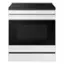 Front. Samsung - Bespoke 6.3 Cu. Ft. Slide-In Electric Induction Range with Air Fry - White Glass.