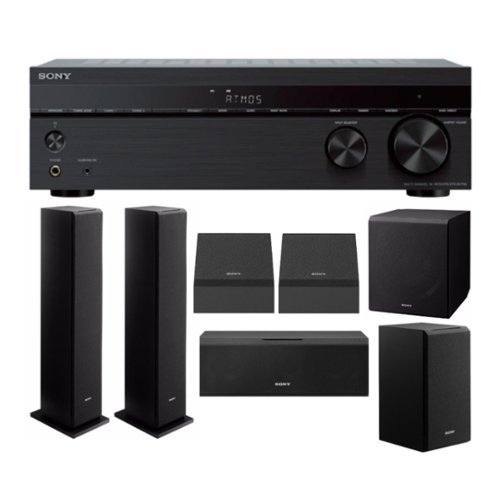 Sony - STR-DH790 7.2-Channel 4K HDR A/V Receiver and Speakers Bundle - Black-Front_Standard 