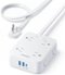 Anker - Surge Protector Flat Plug Power Strip 2000J - Shell White-Front_Standard