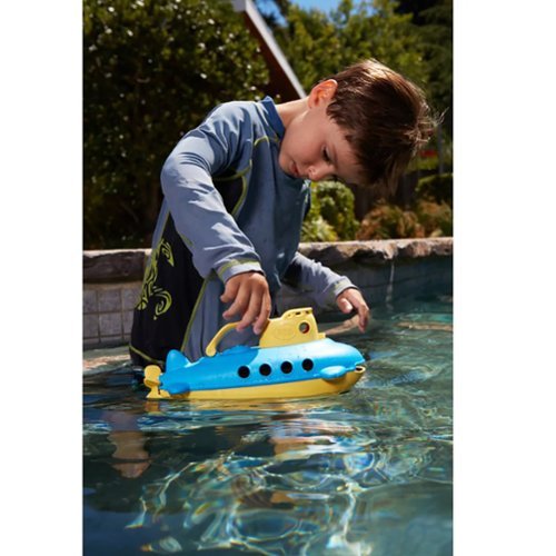 Green Toys : My First Submarine - Yellow, Play Vehicles, Bath Toy, Infant 6mo+ WORLDWIDE DELIVERY