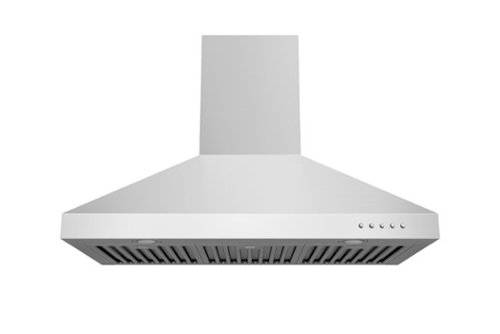 Hauslane - 36 inches - Convertible - Wall Range Hood - Silver-Front_Standard 