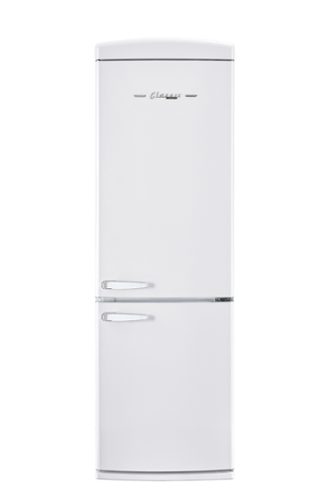 Unique Appliances - Classic Retro 23.8 in 11.7 cu. ft. Frost Free Retro Bottom Freezer Refrigerator ENERGY STAR - Marshmallow White
