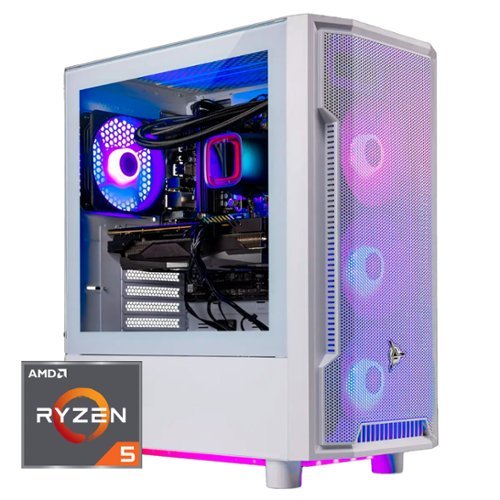 Skytech Gaming - Archangel 4 Gaming Desktop - AMD Ryzen 5 7600X - 32GB Memory - NVIDIA RTX 3060 Ti - 1TB SSD - White-Front_Standard 