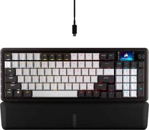  CORSAIR - VANGUARD 96 RGB Wired MLX Quantum Linear Mechanical Switch 96% Gaming Keyboard with FlashTap SOCD - Dual Tone
