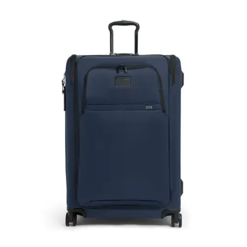 Front. TUMI - Alpha Large Dual Access 29" Expandable Spinner Suitcase - Navy.