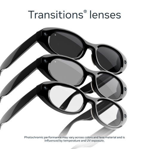Meta Starfire Kylie Edition - Smart AI glasses for Women, Men - Meta AI, 12MP Camera, Live Translate -Transitions Grey Lenses - Classic Black BUY IN EUROPE