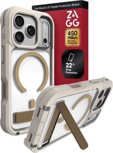 ZAGG - Rainier Snap MagSafe-Compatible Case with Kickstand for Apple iPhone 18 Pro / iPhone 17 Pro - Sandstone
