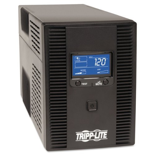 Tripp Lite - SMART1500LCDT SmartPro 650 Joules 1,500 VA 10 Outlets LCD Line-Interactive UPS AVR Tower - Black-Front_Standard 