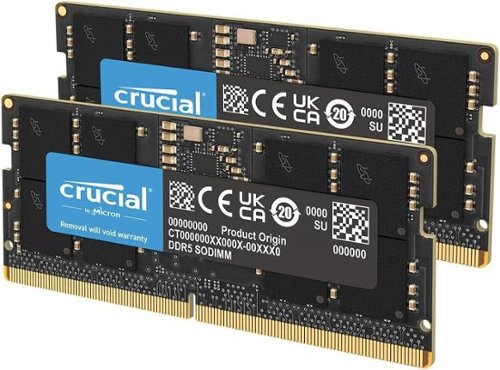 Crucial 32GB (2 x 16GB) 262 Pin DDR5 SO DIMM DDR5 4800 (PC4 38400