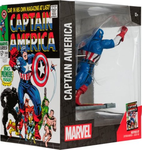 McFarlane Toys Marvel 4.7 Captain America 1:10th Scale Collectible with Scene - Wave 2 (Captain America #100) WHERE TO BUY