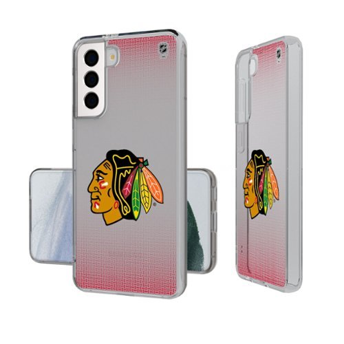 Keyscaper - NHL - Chicago Blackhawks Linen Logo Galaxy Clear Case - S24 - Multicolor-Front_Standard 