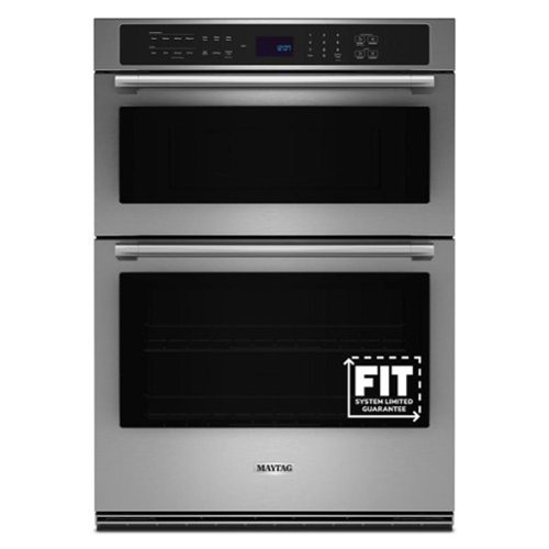 Maytag - 30" Built-In Electric Convection Double Wall Combination with Microwave and Air Fry - Stainless Steel