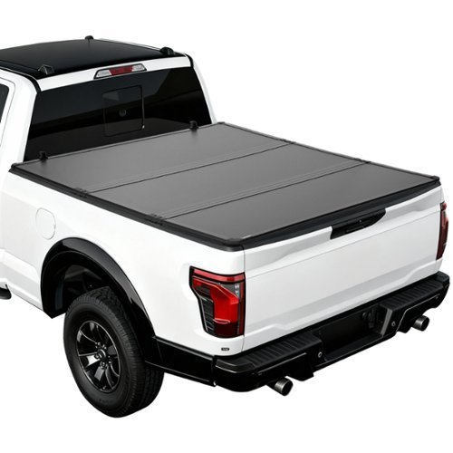 VEVOR - Hard Tri-Fold Truck Bed Tonneau Cover, Compatible with 2015-2025 Ford F150 6.5 ft (78.9 in) Standard Bed - Black-Front_Standard 