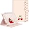 Kitcheniva - Protective Stand Case For iPad 9th 8th 7th Generation 10.2 Inch With Pocket Holder - Coquette Cherries-Front_Standard