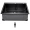 VEVOR - 25 inch Kitchen Sink Workstation, 304 Stainless Steel Top Mount Sinks, Drop-In Single Bowl Farmhouse Basin - Black-Front_Standard