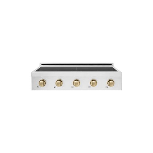 ZLINE - Autograph 36 in. Paramount Built-in Electric Induction Rangetop with 5 Elements and Champagne Accents - Stainless Steel