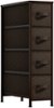 Sorbus - Narrow Dresser with 4 Drawers, Vertical Slim Storage Chest of Drawers with Steel Frame - Brown-Front_Standard