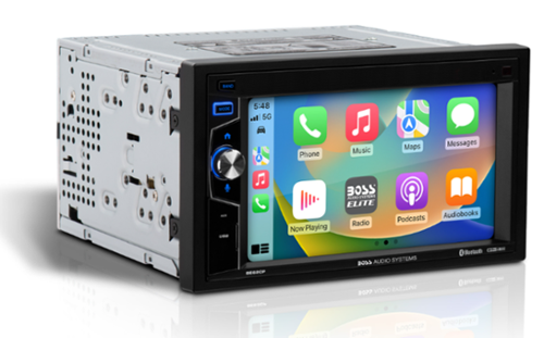 BOSS Audio - BOSS Elite Double-DIN Car Stereo Apple CarPlay, 6.2-Inch Touchscreen, Bluetooth, No CD/DVD Player, AM/FM Radio - Black