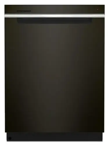 Front. Whirlpool - 24" Top Control Built-In Stainless Steel Tub Dishwasher with 3rd Rack, Large Capacity, 47 dBA - Black stainless steel.