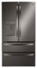 LG - 28.6 Cu. Ft. 4-Door French Door Smart Refrigerator with Water Dispenser - Black Stainless Steel-Front_Standard