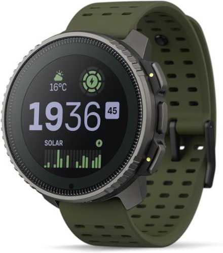 SUUNTO - Vertical Titanium Solar GPS Sports Watch with Sapphire Touchscreen, Heart Rate and Sleep Tracker - Forest - Titanium Solar Forest - (2025)-Front_Standard 