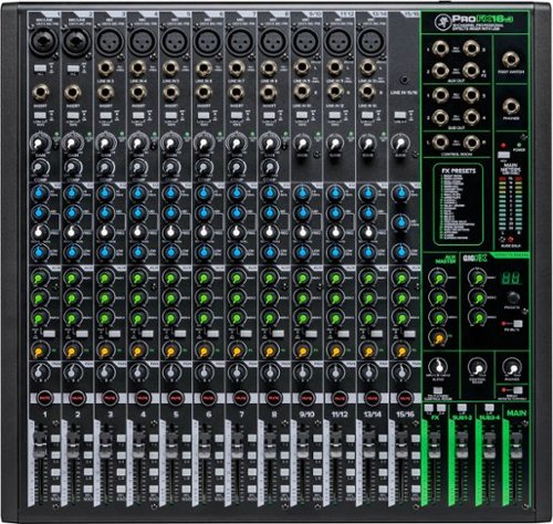 Mackie - ProFX16v3 Professional Effects Mixer with USB - Black-Front_Standard 