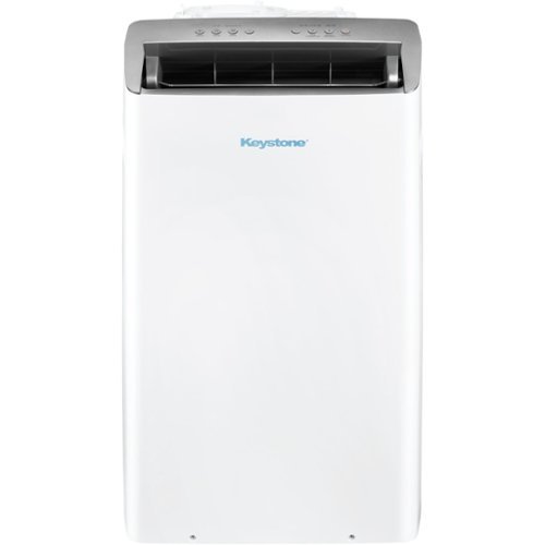 Keystone - 14,000 BTU ASHRAE/12,000 BTU DOE Portable Inverter Air Conditioner with Supplemental Heat Function and Remote Control - White-Front_Standard 
