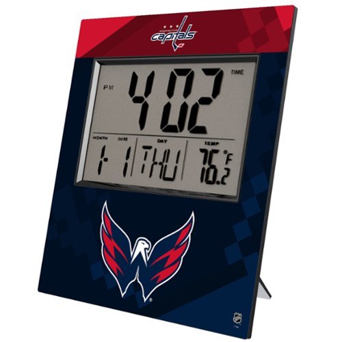 Keyscaper - Washington Capitals Color Block Digital Desk Clock - Multicolor-Front_Standard 