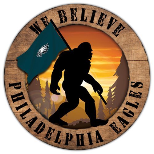 Fan Creations - Philadelphia Eagles 12'' We Believe Bigfoot Circle Sign - Multicolor-Front_Standard 