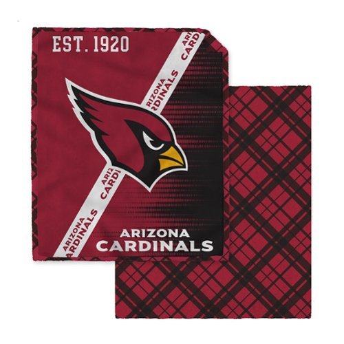 Pegasus - Arizona Cardinals 60" x 80" Digital Dash Two-Sided Checkered Ultra Cozy Sherpa Blanket - Multicolor-Front_Standard 