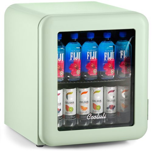 Cooluli Decor 1.7 cuft Glass Beverage Cooler - Green