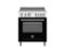 Bertazzoni - 30" Master Series range - Electric oven - 4 induction zones - Matte Black-Front_Standard