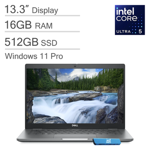 Dell - Latitude 5350 Laptop - 13.3'' FHD - Intel Core Ultra 5 with 16GB Memory - 512GB SSD - Windows 11 Pro - Titan Gray-Front_Standard 